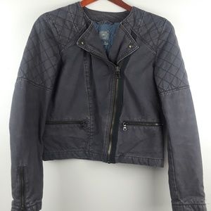 Gap Moto Jacket Navy Zip Up